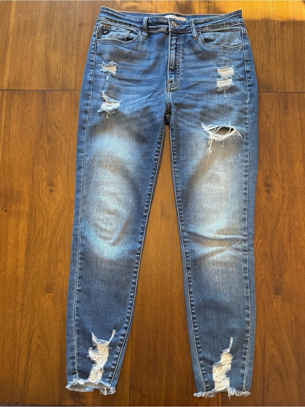 KanCan Blue Denim Jeans with Gold Accent Tag